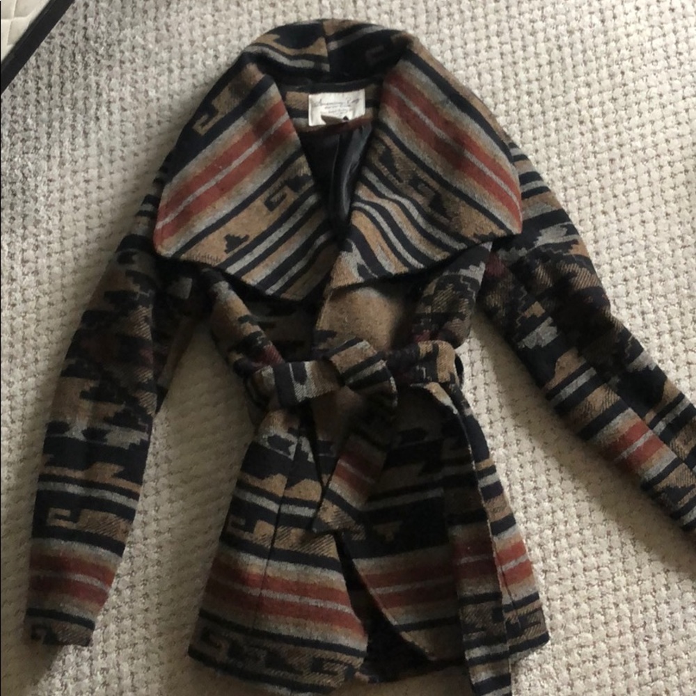 Tribal printed wool sweater